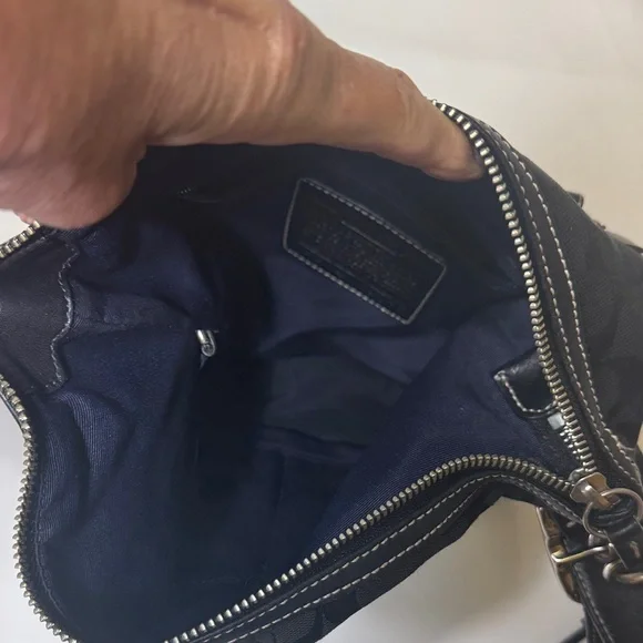 Coach Signature Jacquard Black Crossbody Bag Style 9362 - Picture 12 of 14